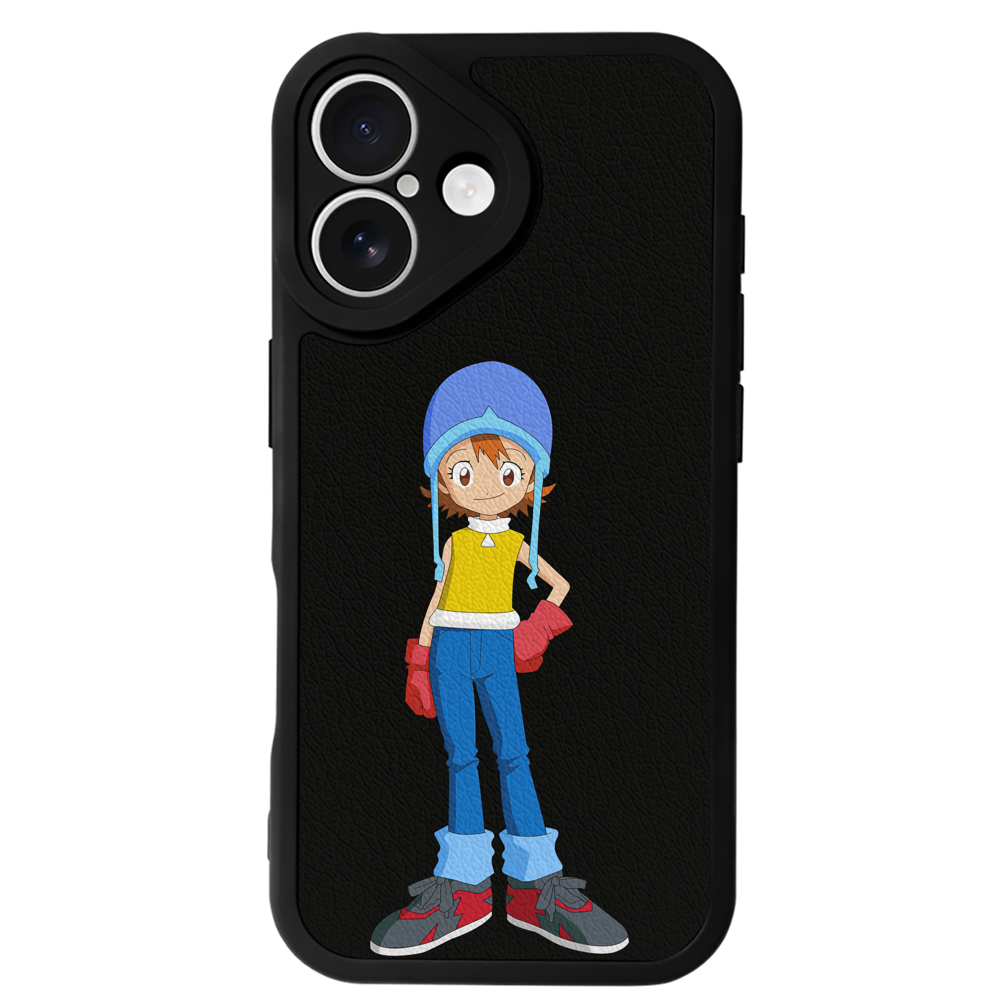 （画像用） Digimon デジタルモンスター/デジモン 【iPhone 16シリーズ対応】シリコンスマホケース（レザー調） 材質：シリコン